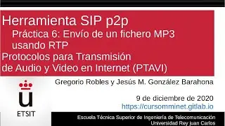 Herramienta SIP p2p. Práctica 6: Envío de un fichero MP3 usando RTP