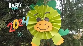 🐉Дракон Ёлочная игрушка из бумаги своими руками/papercraft/DIY/символ 2024 года/origami
