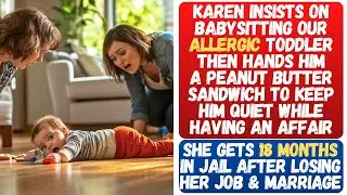BABYSITTER HANDS OUR ALLERGIC TODDLER PEANUT BUTTER TO KEEP HIM QUIET WHILE SHE'S HAVING AN AFFAIR..