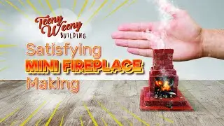 SATISFYING Mini Fireplace Making! - Mini Bricklaying