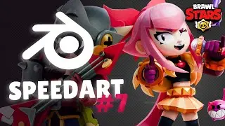 SPEEDART #7 - Draco & Melodie | Brawl Stars Blender