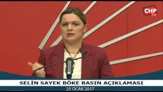 SELİN SAYEK BÖKE BASIN AÇIKLAMASI 25/01/2017