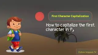 Python: How to Capitalize First Letter of Every Word