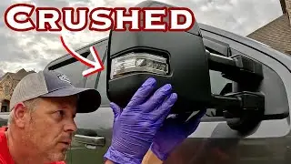 I crushed my new F250 mirror lights....how to easily replace them with BETTER options!