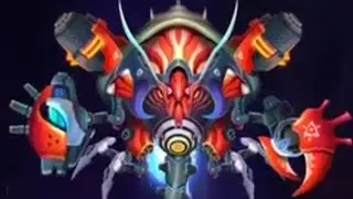 Space Shooter Galaxy Attack. Мировой босс - Краб.