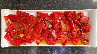 HOW TO MAKE ROASTED PEPPER WITH OLIVE OIL WITH THE TASTE OF ROASTS / EASY SALAD RECIPES