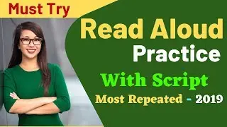 PTE: Read Aloud Practice for PTE exam 2019