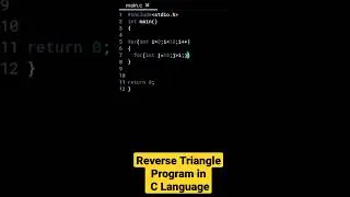 Reverse Triangle Program In C Language