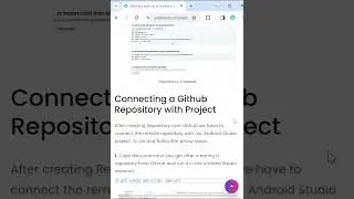 Working with GIT in Android Studio #android #github #shorts #git #androidstudio