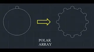 HOW TO USE POLAR ARRAY IN AUTOCAD