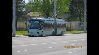 Минск, поездка на троллейбусе БКМ-43300Д, парк.№5058, марш.50 (08.05.2023)
