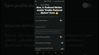 How to Enable  reduced motion in Reduced Motion ⏩ in Discord Mobile 