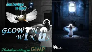 Glowing Angel's Wings Photo manipulation Photoshop editing into gimp Speedart | Codingcreator