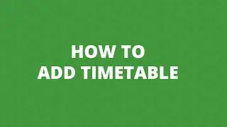 LemonCandy Timetable Creation