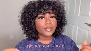 Bubble Curly Bang Wig Styling | Hot Beauty Hair
