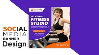 How to Design Digital Social Media Banner Design in Adobe Photoshop cc | Instagram Post Design