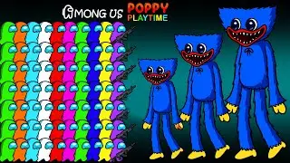 어몽어스Among Us VS Huggy Wuggy Poppy Playtime Character | AMONG US FUNNY ANIMATION