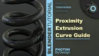 Geo Nodes Dynamic Proximity Extrusion Curve Guide – Blender Tutorial