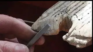 Making a basic metal carving chisel - filing segment