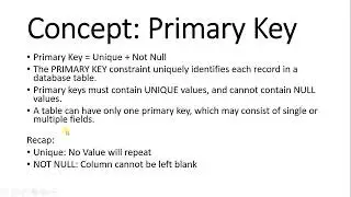 Primary Key Constraint in SQL Server