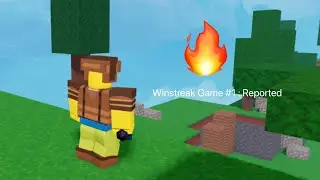 I Got Reported on Roblox Bedwars! Winstreak Game 1