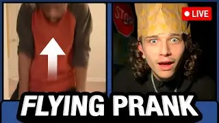 Flying JUMPSCARE PRANK on OMEGLE (LIVE)