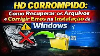 HD CORROMPIDO - Como recuperar e instalar Windows -Como corrigir erro na instalação do Windows