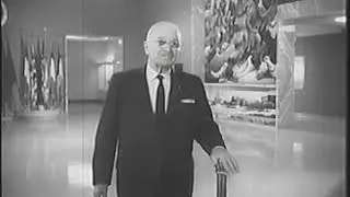 MP2002-312 Former President Truman Highlights the Mural in his Presidential Library