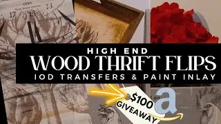 HIGH END WOOD DIYS USING IOD TRANSFERS & HOW TO USE IOD PAINT INLAYS