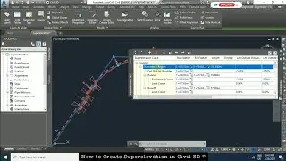 How to create Superelevation in Civil 3D ?