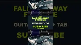 KoRn - Falling Away From Me | guitar lesson with tabs on screen #shorts
