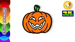 PUMPKIN Drawing: How to Draw PUMPKIN EASY for Beginners | ENJOY DRAWING