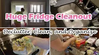 HUGE FRIDGE CLEANOUT CLEAN WITH ME! | EXTREME CLEAN WITH ME