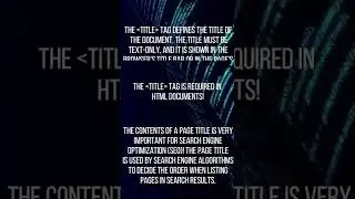 HTML title tag 