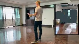 Apple Lidar scanning a 7 x 8 m room with Scaniverse