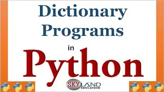 dictionary program in Python || dictionary examples in python || python tutorial for begnniers