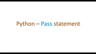 Python Interview questions - what is pass statement