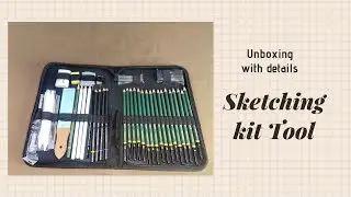 Sketching pencils kit tool || unboxing with details || order from #daraz #unboxing #sketching