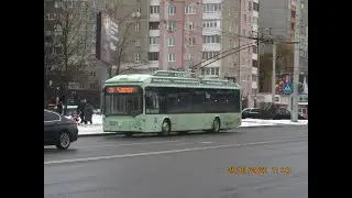 Минск, поездка на троллейбусе БКМ-32100Д, парк.№ 5021, марш.92 (29.03.2023)