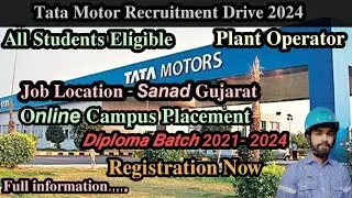 Tata Moter Recruitment 2024 || Diploma Engineer Trainee.