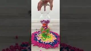 Colorful Plastic Beads in Reverse 