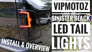 VIPMotoZ SINISTER BLACK LED TAIL LIGHTS | EBAY | RAM 1500 | Install & Review