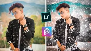 Lightroom winter photo editing tutorial|| snow falling png add by picsart||