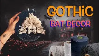 Macrame Gothic Bat 🦇 | Tutorial Macrame bat on the moon 🌙