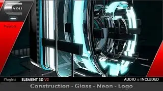 Construction Glass Neon Logo #free AE template