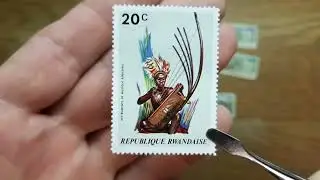 Gifts from colleagues and stamps from a flea market