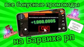 ВСЕ БОНУСНЫЕ ПРОМОКОДЫ НА БАРВИХА РП :КАК ЛЕГКО ЗАРАБОТАТЬ 1.000.000 В ДЕНЬ