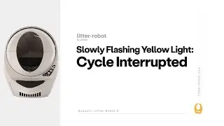 Slowly Flashing Yellow Light - Cycle Interrupted or Bonnet Removed | Litter-Robot 3