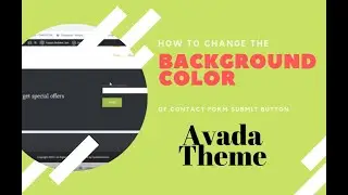 How to change the color of button in contact form in avada theme [2019] | Apna Qalm