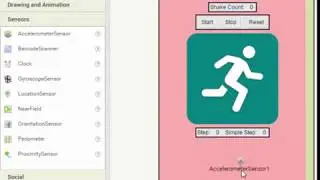 MIT App Inventor Tutorial 15b - Pedometer (Pedometer & Accelerometer)